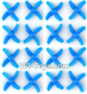 Eachine E010 Spare Parts-04 Propellers,Main rotor blades(16pcs)-Blue,Eachine E010 RC Quadcopter Drone Spare Parts Replacement Accessories