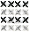 Eachine E010 Spare Parts-06 Propellers,Main rotor blades(4pcs)-Gray,Eachine E010 RC Quadcopter Drone Spare Parts Replacement Accessories
