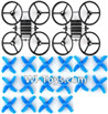 Eachine E010 Spare Parts-10 Outer protect frame(2pcs) & Propellers(16pcs),Eachine E010 RC Quadcopter Drone Spare Parts Replacement Accessories