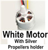 BaYang Toys X16 Parts-13 White Color Brushless Motor(CCW)-with Silver Propellers holder-1pcs Reversing-rotating Brushless Motor(CCW)-1pcs,BaYang X16 RC Quadcopter Drone Spare Parts,BaYang Toys X16 Accessoriess Replacement