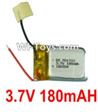3.7V Battery-3.7v 180mah 15C Battery with Two Wire-701723,Size:25X28X8mm,Weight:5.3g