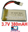3.7V Battery-3.7v 380mah 25C Battery with 51005 Air-to-air Plug-802035,Size:37x19x8mm,Weight:11.7g