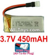 3.7V Battery-3.7V 450mah Battery with 51005 Air-to-air Plug-802042,Size:45X19X8mm,Weight:13.2g