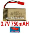 3.7V Battery-3.7V 750mah Battery with Red JST Plug-902540,Size:45X25X9mm,Weight:19.8g