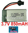 3.7V Battery-3.7v 850mah 15C Battery with Black SM Plug-902540,Size:42X25X9mm,Weight:17.5g