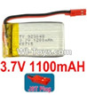 3.7V Battery-3.7v 1100mah 15C Battery with Red JST Plug-923048,Size:50X30X9mm,Weight:27g