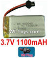 3.7V Battery-3.7v 1100mah 15C Battery with Black SM Plug-903048,Size:52X30X10mm,Weight:31.3g
