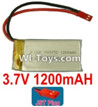 3.7V Battery-3.7v 1200mah 15C Battery with Red JST Plug-993052,Size:55X30X9.9mm,Weight:32g