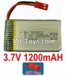 3.7V Battery-3.7v 1200mah 15C Battery with Red JST Plug-903052,Size:555X29X9mm,Weight:27.9g