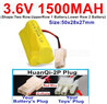 3.6V 1500MAH Battery-With HuanQi-2P plug(1X Square hole+ 1X D-Shape Hole.The D-Shape Hole is Red Wire)-(Shape-Two Row,Upper Row 1 Battery,Lower Row 2 Battery)-Size-50x28x27mm,3.6V NI-CD NI-MH 1500MAH Battery be suit for RC Truck,RC Car,RC Boat,RC Robot,rc tank,rc Quadcoter,Drone,RC Helicopter,etc.