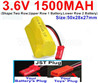 3.6V 1500MAH Battery-With JST Plug-(Shape-Two Row,Upper Row 1 Battery,Lower Row 2 Battery)-Size-50x28x27mm,3.6V NI-CD NI-MH 1500MAH Battery be suit for RC Truck,RC Car,RC Boat,RC Robot,rc tank,rc Quadcoter,Drone,RC Helicopter,etc.