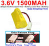 3.6V 1500MAH Battery-With Oda Palace Plug(Round hole-Red Wire)-(Shape-Two Row,Upper Row 1 Battery,Lower Row 2 Battery)-Size-50x28x27mm,3.6V NI-CD NI-MH 1500MAH Battery be suit for RC Truck,RC Car,RC Boat,RC Robot,rc tank,rc Quadcoter,Drone,RC Helicopter,etc.