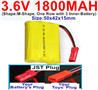 3.6V 1800MAH Battery-With JST Plug-(Shape-M-Shape,One Row with 3 Inner-Battery)-Size-50x42x15mm,3.6V NI-CD NI-MH 1800MAH Battery be suit for RC Truck,RC Car,RC Boat,RC Robot,rc tank,rc Quadcoter,Drone,RC Helicopter,etc.