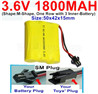 3.6V 1800MAH Battery-With SM Plug-(Shape-M-Shape,One Row with 3 Inner-Battery)-Size-50x42x15mm,3.6V NI-CD NI-MH 1800MAH Battery be suit for RC Truck,RC Car,RC Boat,RC Robot,rc tank,rc Quadcoter,Drone,RC Helicopter,etc.