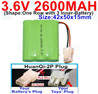3.6V 2600MAH Battery-With HuanQi-2P plug(1X Square hole+ 1X D-Shape Hole.The D-Shape Hole is Red Wire)-(Shape-One Row with 3 Inner-Battery)-Size-Size-42x50x15mm,3.6V NI-CD NI-MH 2600MAH Battery be suit for RC Truck,RC Car,RC Boat,RC Robot,rc tank,rc Quadcoter,Drone,RC Helicopter,etc.