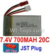 7.4V Battery-7.4V 700MAH Lipo Battery with Red JST Plug-603048,Size:55X30X12mm,Weight:39g,Be suit for MJX X600 F46,JXD 391V Quadcopter helicopter