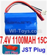 7.4V Battery-7.4V 1100mah 15C Lipo Battery with Red JST Plug-18500,Size:50X36X18mm,Weight:70.6g,Be suit for MJX T10 RC,Helicopter,Other QuadcopterCar,Boat,etc. 7.4V Battery-7.4V 1100mah 15C Lipo Battery with Red JST Plug-18500,Size:50X36X18mm,Weight:70.6g,Be suit for MJX T10 RC,Helicopter,Other QuadcopterCar,Boat,etc.