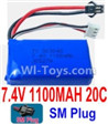 7.4V Battery-7.4V 1100mah 20C Lipo Battery with Black SM Plug-903048,Size:53X30X18mm,Weight:53.8g,Be suit for RC Quadcopter,Helicopter,Car,Boat,etc.