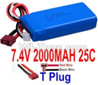 7.4V Battery-7.4v 2000mah 25C Lipo Battery with T Plug-903475(Horizontal shaft-Red Wire,Verticall shaft-Black wire),Size:80X34X18mm,Weight:96.2g,Be suit for SYMA X8 X8C X8WG RC Quadcopter,Helicopter,Car,Boat,etc.