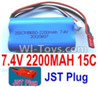 7.4V Battery-7.4v 2200mah 15C Lipo Battery with Red JST Plug,Size:65X38X18mmmm,Weight:91g,Be suit for RC Quadcopter,Helicopter,Car,Boat,etc.