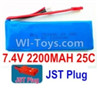 7.4V Battery-7.4v 2200mah 25C Lipo Battery with Red JST Plug-753496,Size:105X35X15mm,Weight:118g,Be suit for RC Wltoys V262 V323 V333 V353,SYMA X6,UDI U829,Xinxun X30 Quadcopter,Helicopter,Car,Boat,etc.
