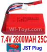 7.4V Battery-7.4V 2800mah 25C Lipo Battery with Red JST Plug-953462,Size:80X34X19MM,Weight:93g,Be suit for Wltoys V323 RC Quadcopter,Helicopter,Car,Boat,etc. 7.4V Battery-7.4V 2800mah 25C Lipo Battery with Red JST Plug-953462,Size:80X34X19MM,Weight:93g,Be suit for Wltoys V323 RC Quadcopter,Helicopter,Car,Boat,etc.