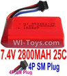 7.4V Battery-7.4V 2800mah 25C Lipo Battery with 4P SM Plug-953462,Size:80X34X19mm,Weight:93g,Be suit for RC Quadcopter,Helicopter,Car,Boat,etc. 7.4V Battery-7.4V 2800mah 25C Lipo Battery with 4P SM Plug-953462,Size:80X34X19mm,Weight:93g,Be suit for RC Quadcopter,Helicopter,Car,Boat,etc.