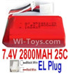 7.4V Battery-7.4V 2800mah 25C Lipo Battery with 4P SM Plug-953462(Red wire-Square Hole,Black Wire-Roud Hole),Size:80X34X19mm,Weight:93g,Be suit for FT009 RC Boat,Quadcopter,Helicopter,Car,etc.
