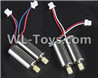 BoMing M50 Spare Parts-09-01 Reversing-rotating Motor with Red and White wire(2pcs) & Rotating Motor with red and Blue wire(2pcs)Bo Ming BoMing M50 RC Quadcopter Drone Spare Parts Replacement Accessories M50
