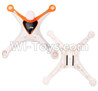 Cheerson CX-22 Parts-01-01 Upper and bottom shell cover-(White & Orange),Cheerson CX-22 RC Drone Quadcopter Spare parts,5.8G real-time image transmission aerial aircraft accessories