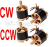 Cheerson CX-22 Parts-09-03 Clockwise Rotating Brushless Motor(CW)-2pcs & Counterclockwise Reversing-Rotating Brushless Motor(CCW)-2pcs,Cheerson CX-22 RC Drone Quadcopter Spare parts,5.8G real-time image transmission aerial aircraft accessories