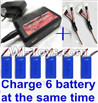 Cheerson CX-35 Parts-36 Upgrade charger and balance chager & 2pcs 1-To-3 convert wire & 6pcs battery-Total can charge 6x battery and the same time For Cheerson CX-35 RC Drone Quadcopter Spare parts,5.8G real-time image transmission aerial aircraft accesso