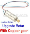 Holy Stone F181 Parts-57 Upgrade rotating Motor with red and Blue wire(1pcs)-With copper gear,Holy Stone F181 RC Quadcopter Drone Spare Parts Replacement Accessories