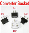 Holy Stone F181 Parts-60 Standard Adapter Universal Converter Socket(You can choose AU,US,EU,UK Version),Holy Stone F181 RC Quadcopter Drone Spare Parts Replacement Accessories