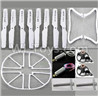 DFD-F183-Parts-34 Crash set 1(Propelers-8pcs & Landing skid-2pcs & Outer protect frame-4pcs & Motor-2pcs & Main gear with hollow pipe-2pcs & Motor seat-2pcs)-White) For DFD F183 F183C Quadcopter parts,rc Drone parts