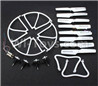 DFD-F183-Parts-35 Crash set 2-(Propelers-8pcs & Landing skid-2pcs & Outer protect frame-4pcs & Motor-2pcs & Main gear with hollow pipe-4pcs & Motor seat-4pcs))-White For DFD F183 F183C Quadcopter parts,rc Drone parts