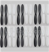 Holy Stone F180 F180C F180W Parts-08 Propellers,Main rotor blades(24pcs-12x Black & 12X White),Holy Stone F180 F180C F180W RC Quadcopter parts,F180 RC Drone Spare parts Accessories