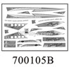 Double Horse DH 7001 RC boat parts ,Shuang Ma 7001 parts-05 Stickers B for the boat shell cover