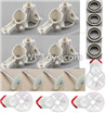 BOLON K-896 Parts-31 Motor seat cover(4pcs) & Bearing(4pcs) & Main gear with hollow pipe(4pcs) & Motor cover(4pcs)-White,BOLON K-896 RC Quadcopter Drone Spare Parts Accessories,BOLON TOYS K896 Replacement Parts