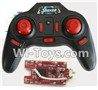 FAYEE FY802 Parts-25 Transmitter & Circuit board-Red,FAYEE FY802 RC Quadcopter Drone Spare Parts FY802 Replacement Accessories Climbing & Walking RC Quadcopter Running Climbing Mini Drone