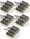 Fayee FY804 Parts-09 Rotating Motor with red and blue wire(10pcs-CW) & Reversing-rotating Motor with black and white wire(10pcs-CCW),FY804 RC Quadcopter Drone Spare Parts FY804 Replacement Accessories