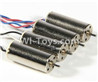 Fayee FY804 Parts-10 rotating Motor with red and blue wire(2pcs-CW) & Reversing-rotating Motor with black and white wire(2pcs-CCW),FY804 RC Quadcopter Drone Spare Parts FY804 Replacement Accessories