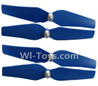 HuaJun HJ823 Parts-04 Propellers,Main rotor blades(4pcs)-Blue,HuaJun Toys HJ823 RC Quadcopter Drone Spare Parts,HJ Toys HJ823 Accessoriess Replacement