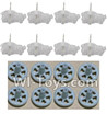 HuaJun Toys W606-5 Parts-12 Main motor seat and Main shaft(8pcs) & Main gear(8pcs),HuaJun Toys W606-5 RC Quadcopter Drone Spare Parts,HJ Toys W606-5 Accessoriess Replacement