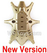 HuaJun Toys W609-7 W609-8 Parts-03-03 Bottom shell cover-Golden,HuaJun Toys W609-7 W609-8 RC Hexadcopter Drone Spare Parts,HJ Toys W609-7 W609-8 Accessoriess Replacement