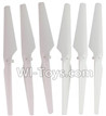 HuaJun Toys W609-7 W609-8 Parts-04-01 Main rotor blades(6pcs)-White,HuaJun Toys W609-7 W609-8 RC Hexadcopter Drone Spare Parts,HJ Toys W609-7 W609-8 Accessoriess Replacement