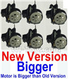 HuaJun Toys W609-7 W609-8 Parts-13-02 Whole motor unit(New verision)-(Include the Main motor,Main gear with hollow pipe,Motor seat,bearing)-6 set,HuaJun Toys W609-7 W609-8 RC Hexadcopter Drone Spare Parts,HJ Toys W609-7 W609-8 Accessoriess Replacement