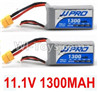 JJPRO P200 Spare Parts-15-04 11.1V 1300MAH Battery(2pcs),JJRC JJPRO P200 RC Quadcopter Drone Spare Parts Replacement Accessories