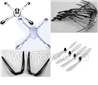 JJRC H16C Parts-32 Crash set 2(Upper and bottom shell cover-Blue & Outer protect frame(4pcs) & Propellers(4pcs) & Landing skid(2pcs)) For JJRC H16 H16 RC Quadcopter,Drone Spare parts