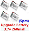 JJRC H8 Mini parts-15 Upgrade 3.7v 260mah Battery(5pcs) For JJRC H8 MINI Drone,H8 Quadcopter